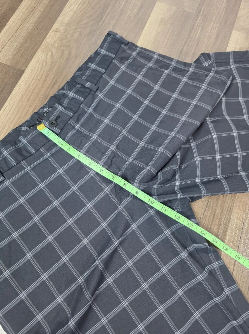 Nike Golf  Black Plaid Checkered LIghtweight Stretch Shorts Activewear Preppy.38